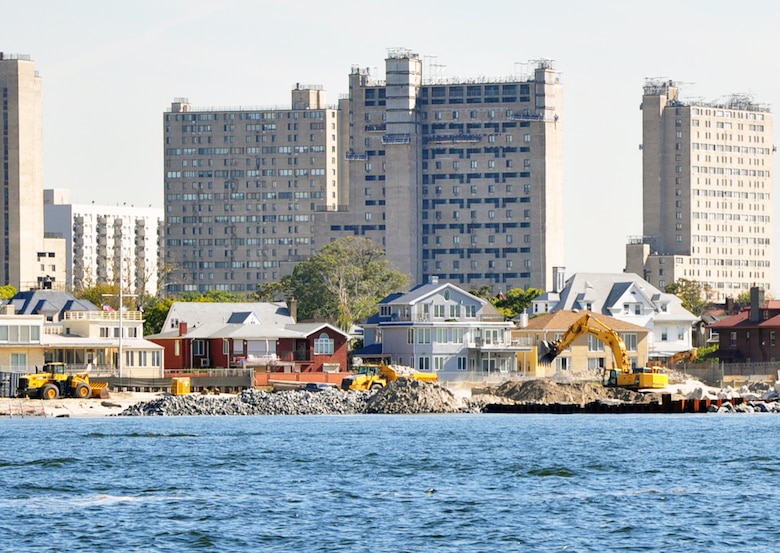 Shore protection project along the south shore of the Borough of Brooklyn, New York. The project provides storm damage protection to the infrastructure located along the shoreline of Coney Island. 