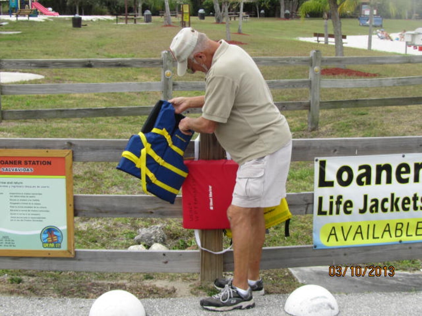 W.P. Franklin life jacket loaner station