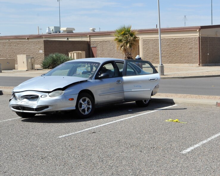 The 56th Civil Engineering Squadron fire department has a partnership with I-17 Auto Salvage to provide Luke with vehicles for training at no cost. The last vehicle that was used was for the Active Shooter Exercise was provided from I-17 Auto Salvage.
(Courtesy Photo)
