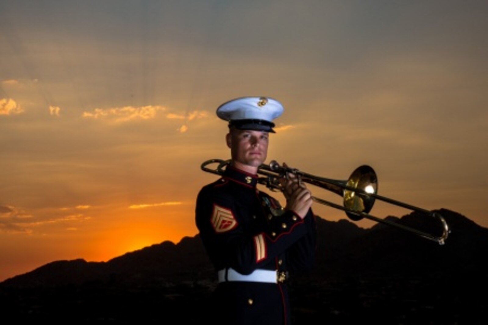 U.S. Marine Corps Staff Sgt. James Merville, a Phoenix native, has been playing music since the first grade and always desired pursuing a career in music, which he found in the Marine Corps 12 years ago as a professional trombone player. Merville, a 2002 graduate from Camelback High School, joined the Marine Corps during his senior year because he had a strong desire to serve his country. Merville says he is excited for Marine Week Phoenix and the opportunity for his family and friends to learn more about what the Marine Corps really does. "It’s not just running around chasing bad guys,” he said. “That is a huge part of what we do, but there are so many other jobs that we do and there is so much we give back to the world and the community at large." 