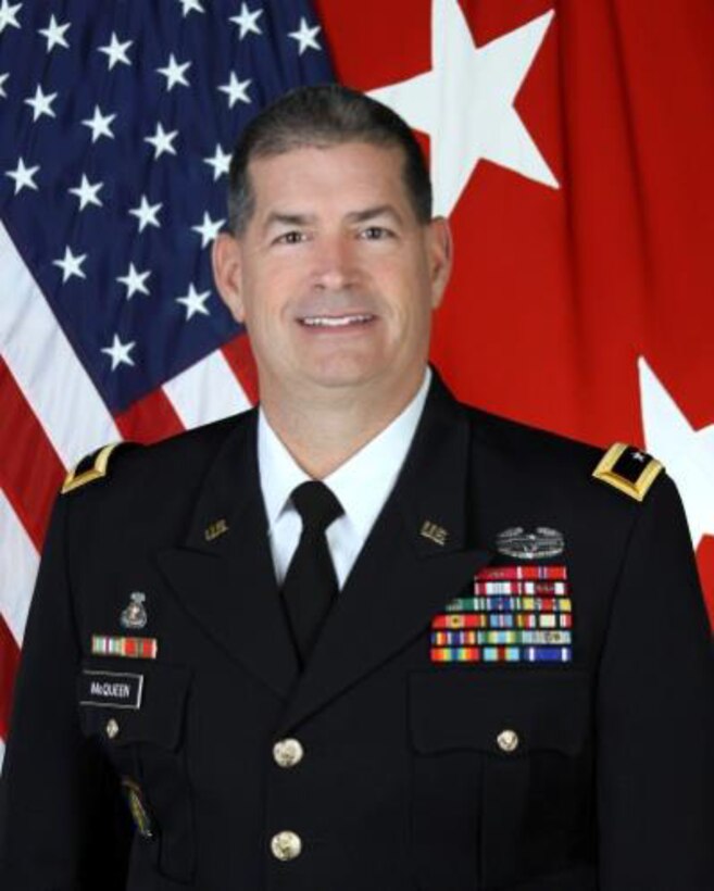 Maj. Gen. Mark McQueen command photo