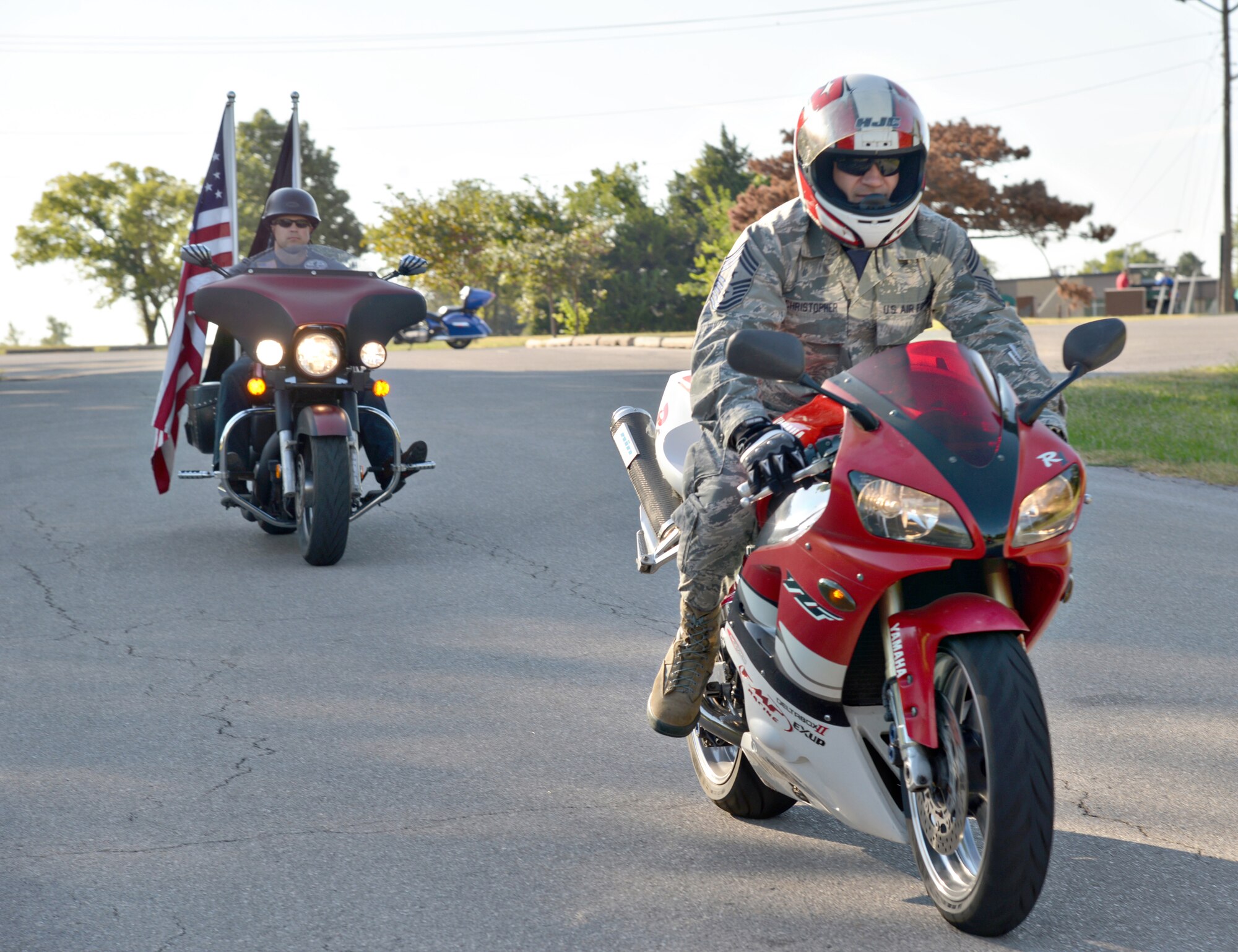 As part of the Sept. 18 Resiliency Day events, 21 riders participated in the POW/MIA Resiliency Motorcycle Ride. (Air Force photo by Kelly White/Released)
