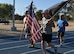 TRAVIS AIR FORCE BASE, Calif. -- Travis Team members run with Honor Guard Airmen, and active duty delayed enlistment trainees, during the 24-hour POW/MIA Vigil Run Sept.18 2015. (U.S. Air Force photos/Ellen Hatfield)
