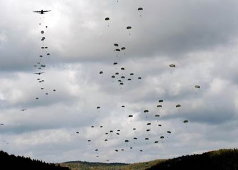 Swift Response 2015 was the largest combined airborne training on the continent since the end of the Cold War. The exercise included more than 4,800 participants from 11 NATO nations including Bulgaria, France, Germany, Greece, Italy, the Netherlands, Poland, Portugal, Spain the United Kingdom and the United States. Three Air Force Reservists from the 302nd Airlift Wing deployed to Ramstein Air Base, Germany to direct air operations for the multinational training exercise. (Courtesy photo) 