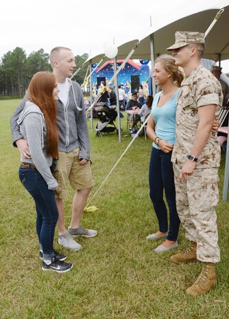 Marine Corps Logistics Base Albany’s Marine and Family Programs hosts the first Front Porch Community Fair Sept. 24 at Boyett Park. Service members and families gathered during a "Fun-4-All" occasion, which included games, music, food, arts and crafts, door prizes and booths sponsored by community volunteer organizations. The event also featured a special guest book signing, storytelling and puppet show by Dr. Georgella Wright, author of "My Daddy the United States Marine." The fair drew more than 200 people.