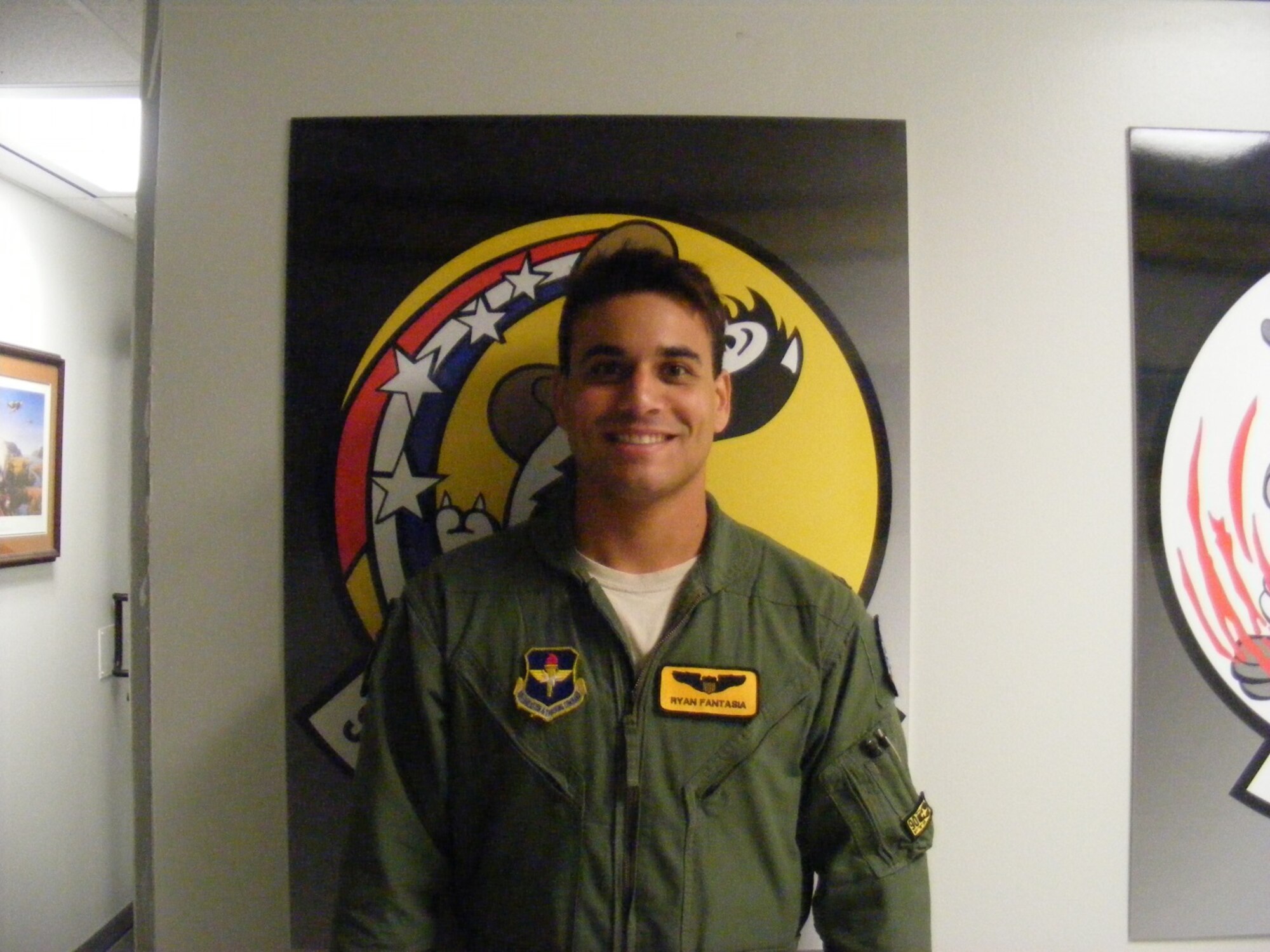1st Lt. Ryan Fantasia, 90th Flying Training Squadron flight scheduler and instructor pilot for the Euro-NATO Joint Jet Pilot Training Program and native of San Diego, Calif., has been in the Air Force for three years and is the Instructor of the Week for Sept. 22-28, 2015. Fantasia is responsible for scheduling flights and training the next generation of Air Force pilots to provide decisive combat power. (U.S. Air Force courtesy photo)