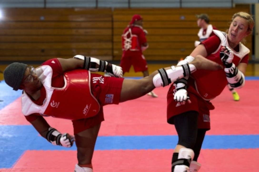 FORT INDIANTOWN GAP, Pa. - Members of the U.S. Armed Forces Taekwondo team are preparing to compete in the ancestral home of their martial art as they train for the Military World Games in Korea.
