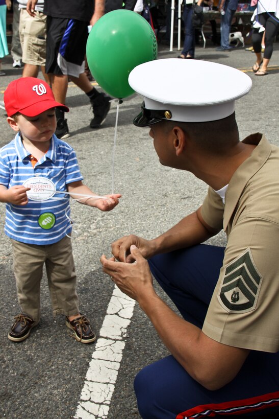On Sept. 26, 2015, members of the Marine Band participated in the Barracks Row Festival in Washington, D.C. (U.S. Marine Corps photo by Staff Sgt. Rachel Ghadiali/released)
