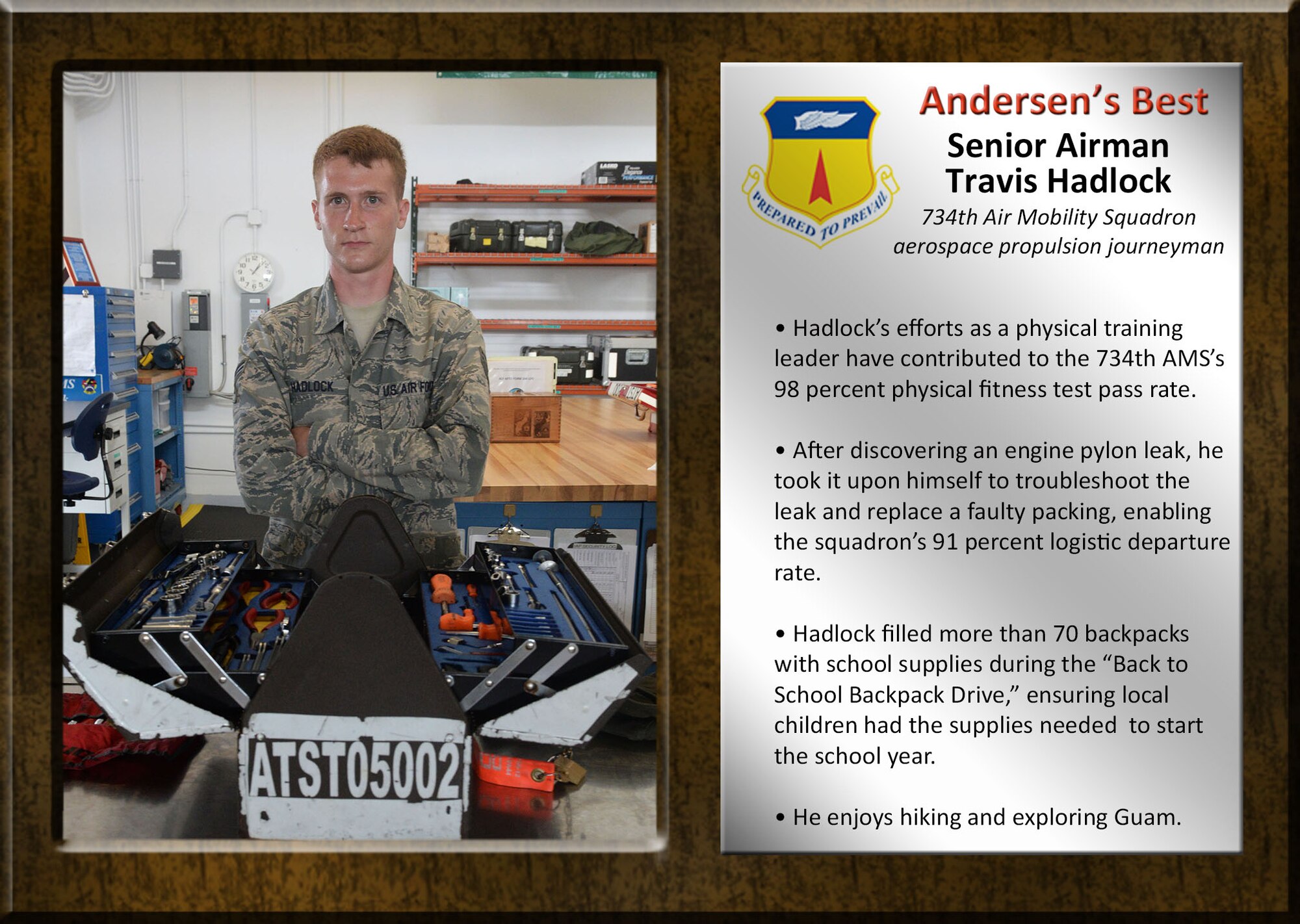 Team Andersen's Best: Senior Airman Travis Hadlock