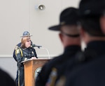 Lathrop Police Services chief of police Danelle Hohe served as the keynote speaker at the Peace Officer’s Memorial Observance ceremony held at Defense Distribution Depot San Joaquin, Calif.’s Public Safety Center May 13. 