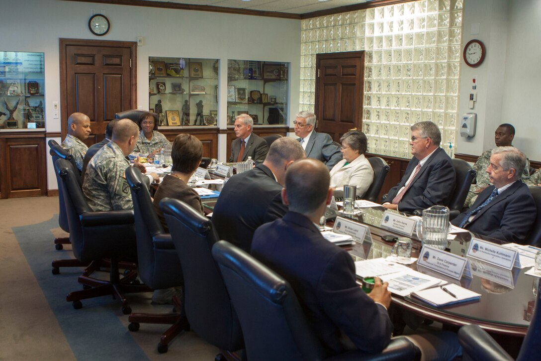 Army Maj. Gen. Gwendolyn Bingham, commander of TACOM Life Cycle Management Command, visited DLA Distribution August 13.