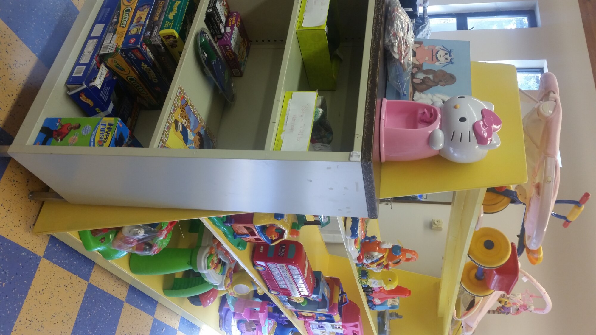 PETERSON AIR FORCE BASE, Colo. – A multitude of discounted games and toys are available to anyone with base access at the Thrift Shop. In addition to toys, the shop now includes infant and children’s clothing. (U.S. Air Force photo by Lori O’Donley)