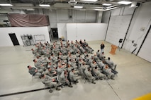 LeAnn Hull speaks to Airmen from the 91st Missile Wing at Minot Air Force Base, N.D., Sept. 23, 2015. Hull discussed her organization, the “Andy Hull’s Sunshine Foundation,” mission and focus of awareness, prevention and encouragement for those contemplating or impacted by suicide. (U.S. Air Force photo/Senior Airman Stephanie Morris)