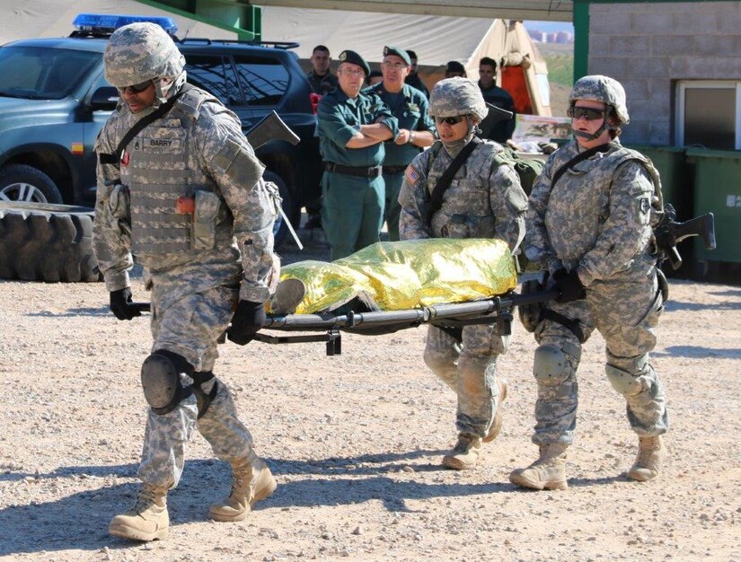 LOGRONO, Spain — The U.S. Army Reserve's Medical Support Unit - Europe was one of 16 teams to compete in the first international Tactical Combat Casualty Care Competition hosted by Spain Sept. 16-18 at the Center of Excellence. (Photos by 1st Lt. Clifford J. Norwood)
