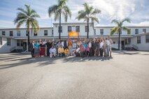 U.S. Marine Corps Maj. Gen. Daniel J. O'Donohue (left), Commanding General of 1st Marine Division receives a quilt from members of the Navajo Nation during a visit to Marine Corps Base Camp Pendleton, Calif. Sept. 28, 2015. The Navajo code talkers took part in every assault the U.S. Marines conducted in the Pacific from 1942 to 1945. They served in all six Marine divisions, Marine Raider Battalions and Marine parachute units, transmitting messages by telephone and radio in their native language that enemy forces were never able to break.(U.S. Marine Corps photo by Lance Cpl. Adrianna R. Lincoln 1st Marine Division Combat Camera/Released)