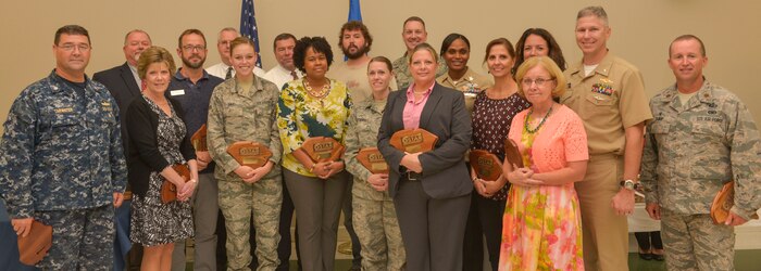 Project Safety Through Alcohol Responsibility (S.T.A.R.) presented awards to task group members and others providing special support to Project Star at the Chapel Annex on Joint Base Charleston – Air Base, S.C., Sept. 30, 2015. During S.T.A.R.’s project period, JB Charleston saw a 45 percent reduction in DUI’s from the baseline period, from 2010-2012.