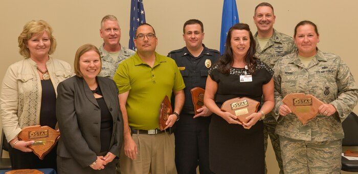 Project Safety Through Alcohol Responsibility (S.T.A.R.), presented awards to their task group leaders at the Chapel Annex on Joint Base Charleston – Air Base, S.C., Sept. 30, 2015. During the project period, there was a 43 percent reduction in JB Charleston underage DUI’s.