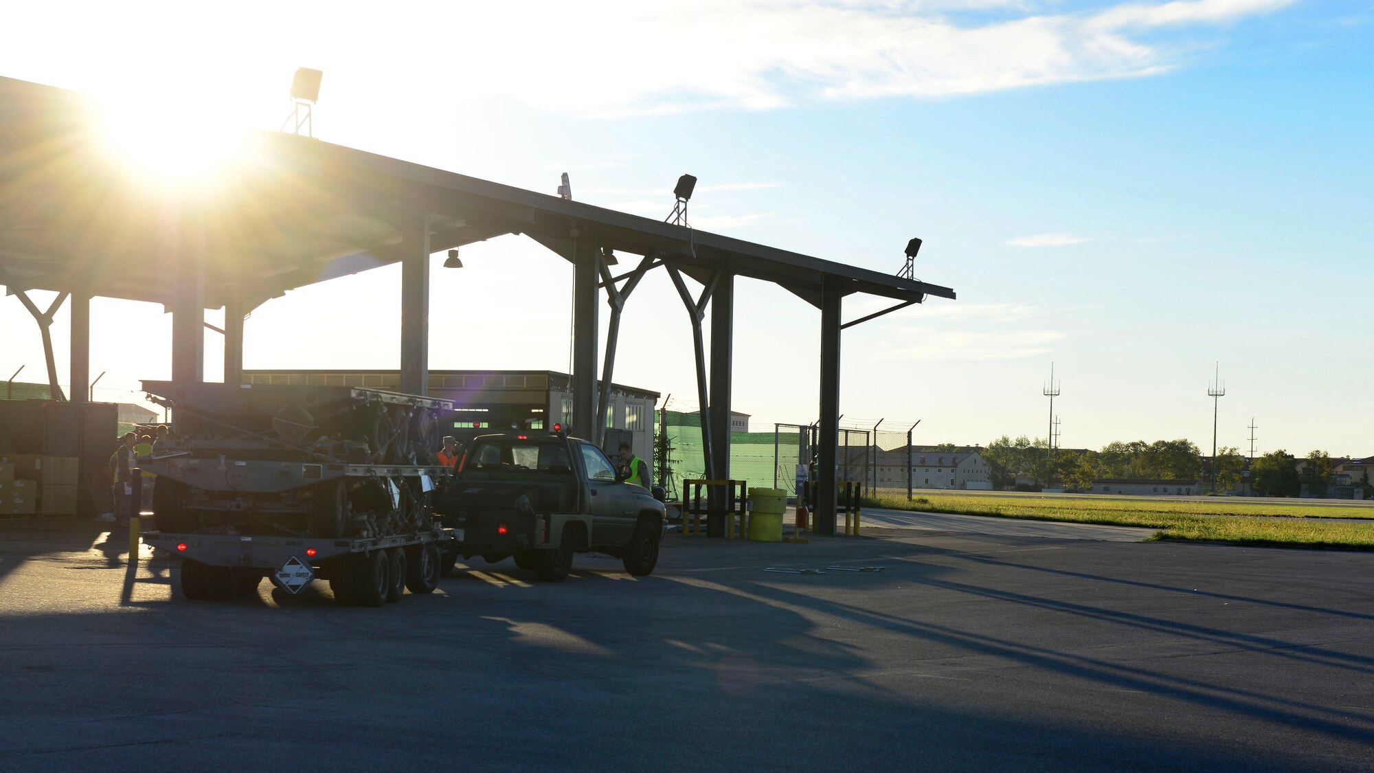 U.S. Air Force Airmen assigned to the 31st Fighter Wing move cargo during a cargo rodeo, Sept. 29, 2015, at Aviano Air Base, Italy. The 31st Logistics Readiness Squadron, 31st Maintenance Group and the 724th Air Mobility Squadron exercised together to test the 31st FW Deployment Control Center’s efficiency. (U.S. Air Force photo by Senior Airman Areca T. Bell/Released)