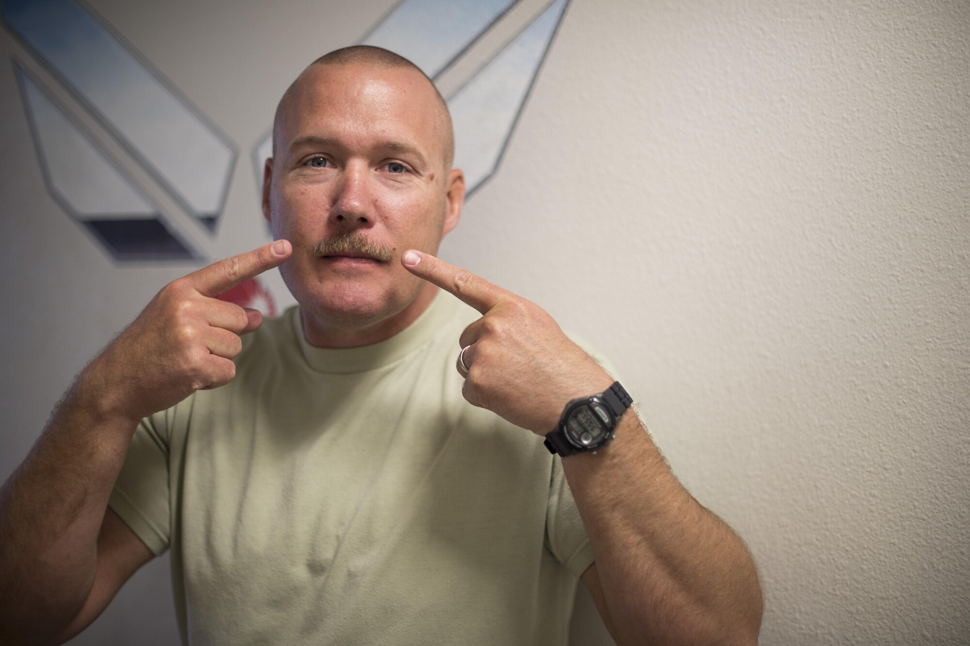 Airmen at Holloman spent all month growing their mustaches to honor Brigadier General Robin Olds. Olds was known for being bold, aggressive, and an amazing leader. He was a triple Ace with a total of sixteen air-to-air kills between World War II and Vietnam. In addition to his amazing leadership and war fighting abilities, Olds is known for the "bullet-proof mustache" he grew after the success of his unit during Operation Bolo. As the superstition goes, the presence of a mustache bestows the wearer with an impenetrable shield around him and his aircraft. While Olds grew his mustache beyond Air Force regulations into a waxed masterpiece, our Airmen now follow Air Force Instruction 36-2903 Dress and Appearance. While we are sad to see Mustache March 2016 come to an end, we hope everyone marks their calendars for an even more impressive Tour de Mustache 2K17! 