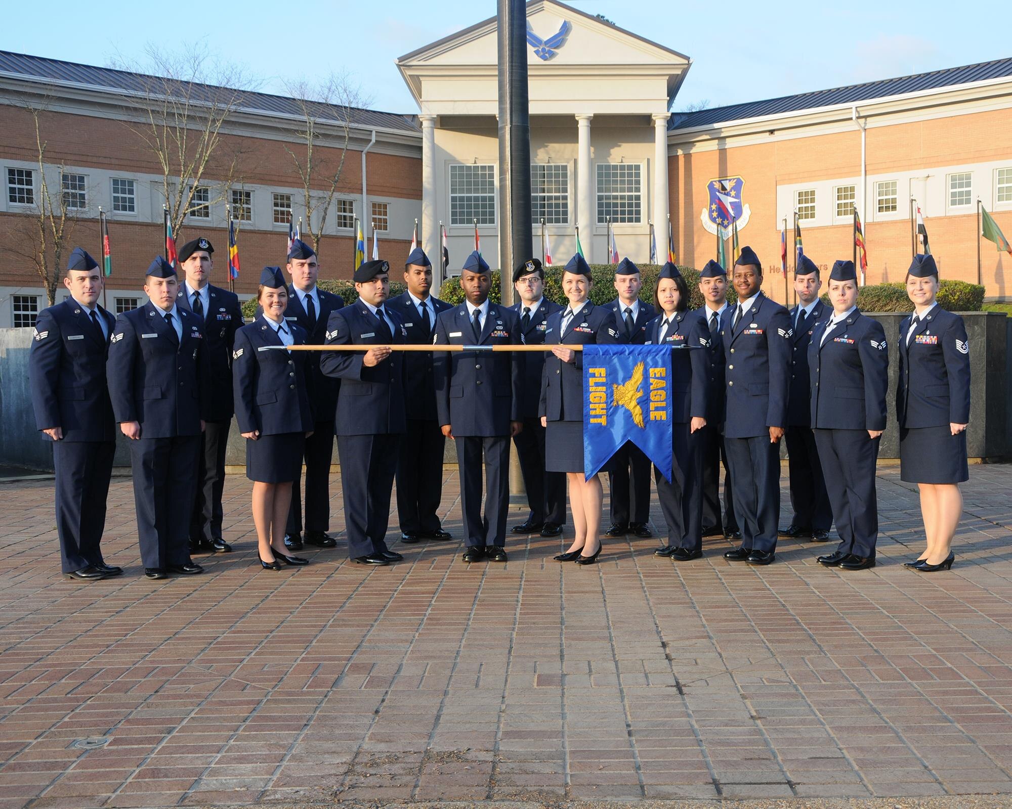 Sixteen of Team BLAZE's enlisted Airmen graduated from Airman Leadership School Class 16-3 March 24 at the Columbus Club on Columbus Air Force Base, Mississippi. (U.S. Air Force photo/Melissa Doublin)