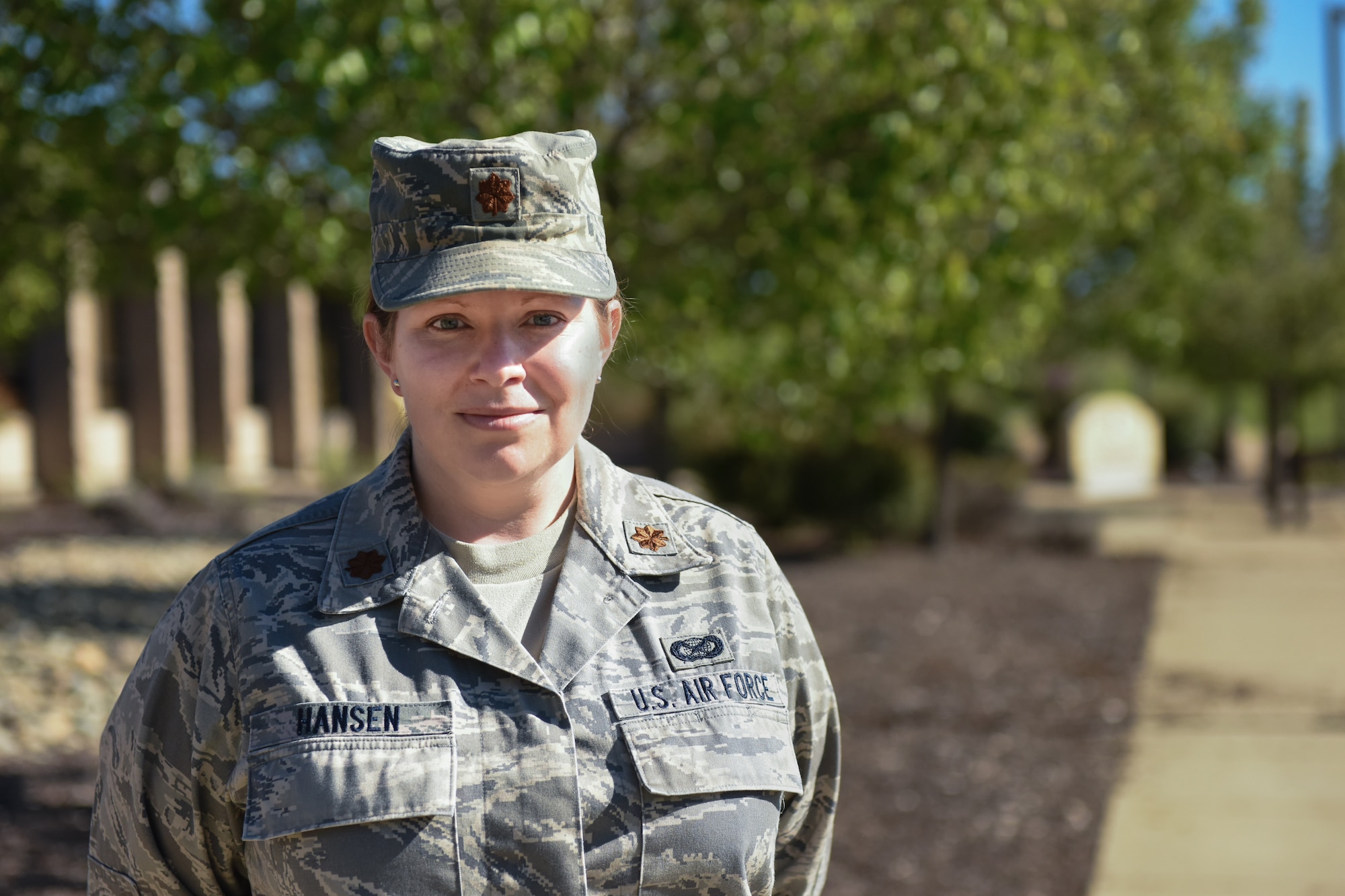 Maj. Amy Hansen, 940th Wing Inspector General, poses for a photo March 25, 2016 at Beale Air Force Base, California. As a reservist, Hansen also works full-time as the Vice President of Pediatric Services for Easter Seals Superior California. (U.S. Air Force Photo/ 1st Lt Siobhan Hazelwood)