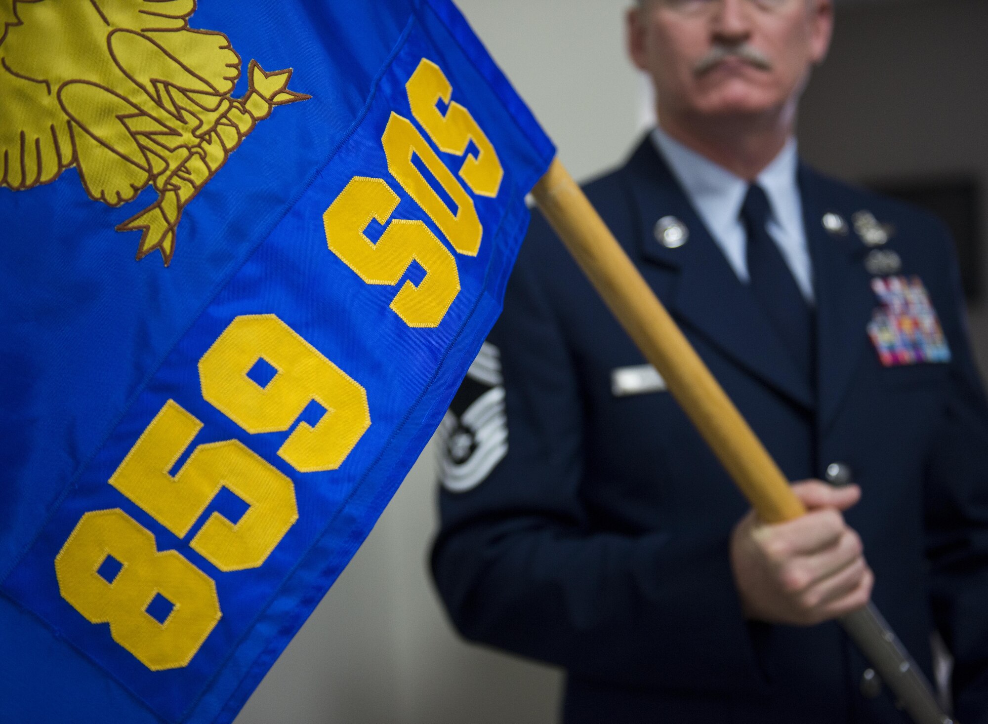 The 859th Special Operations Squadron was stood up during an activation and assumption of command ceremony at Duke Field, Fla., April 1.  The Reserve squadron will take on the special operations non-standard aviation mission along with its active-duty counterpart, the 524th SOS.  (U.S. Air Force photo/Tech. Sgt. Jasmin Taylor)