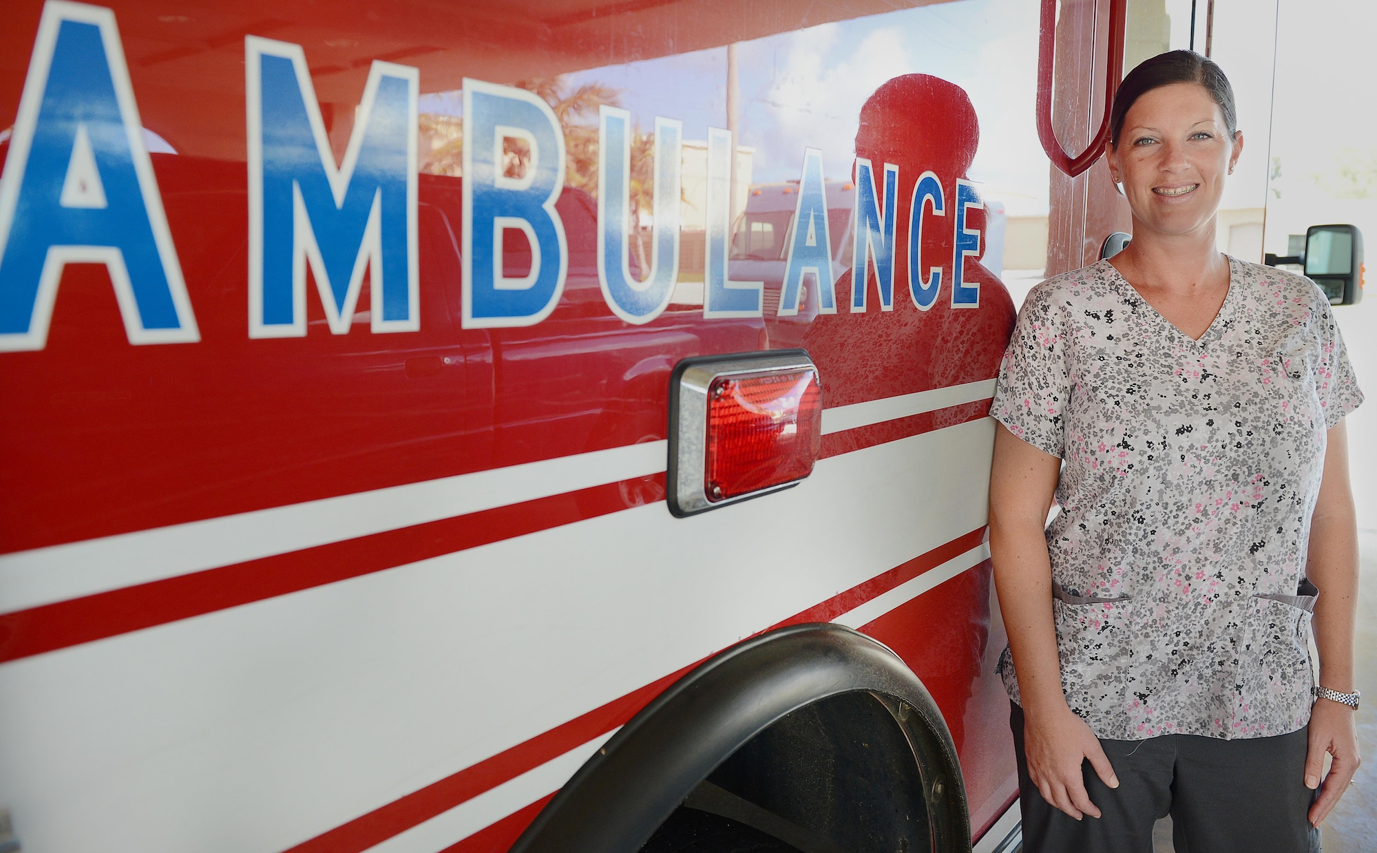 Elizabeth Tullis, 36th Medical Group registered nurse, helped save the life of a 12 year-old child March 12, 2016, in Tamuning, Guam. With her experience as a former lifeguard, aquatics director and now a nurse, Tullis provided the best care possible to the girl before medical help arrived on scene. (U.S. Air Force photo by Airman 1st Class Arielle Vasquez/Released)