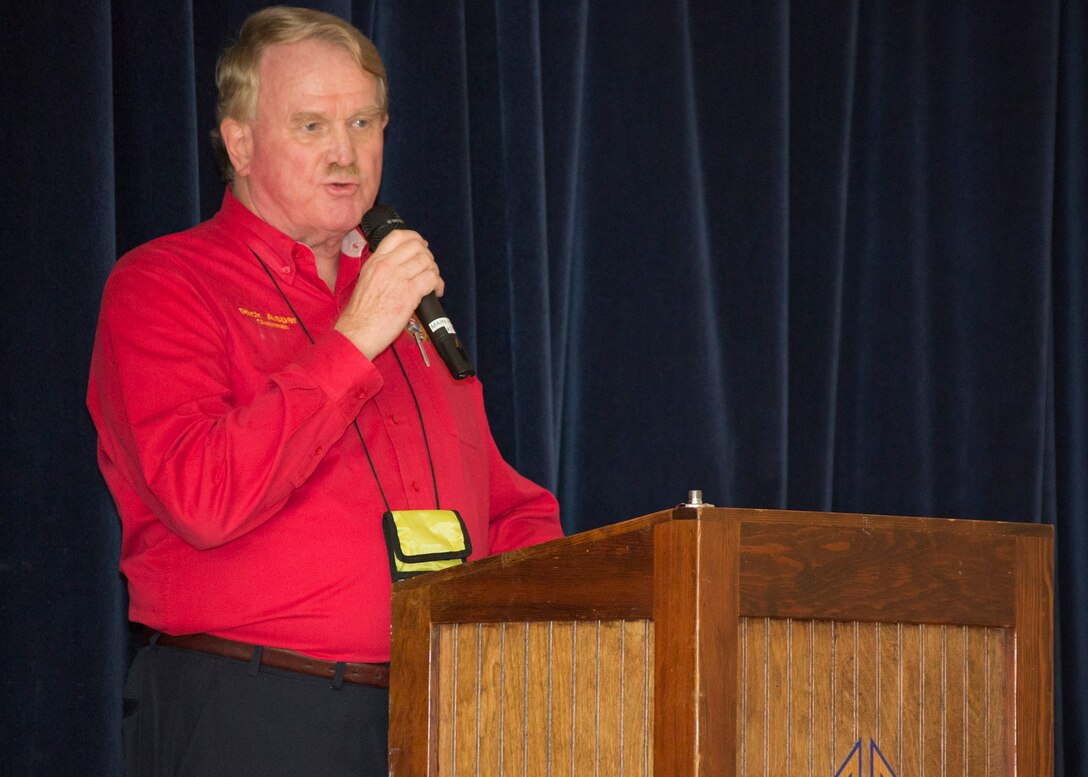 The Assistant Commandant of the U.S. Marine Corps, Gen. John M. Paxton, Jr., attends the World War II and Vietnam War Commemoration Honor Flight luncheon as the guest of honor at the Knights of Columbus, Arlington, Va., April 2, 2016. (U.S. Marine Corps photo by Sgt. Tia Dufour/Released)