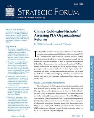 China’s Goldwater-Nichols?
Assessing PLA Organizational
Reforms