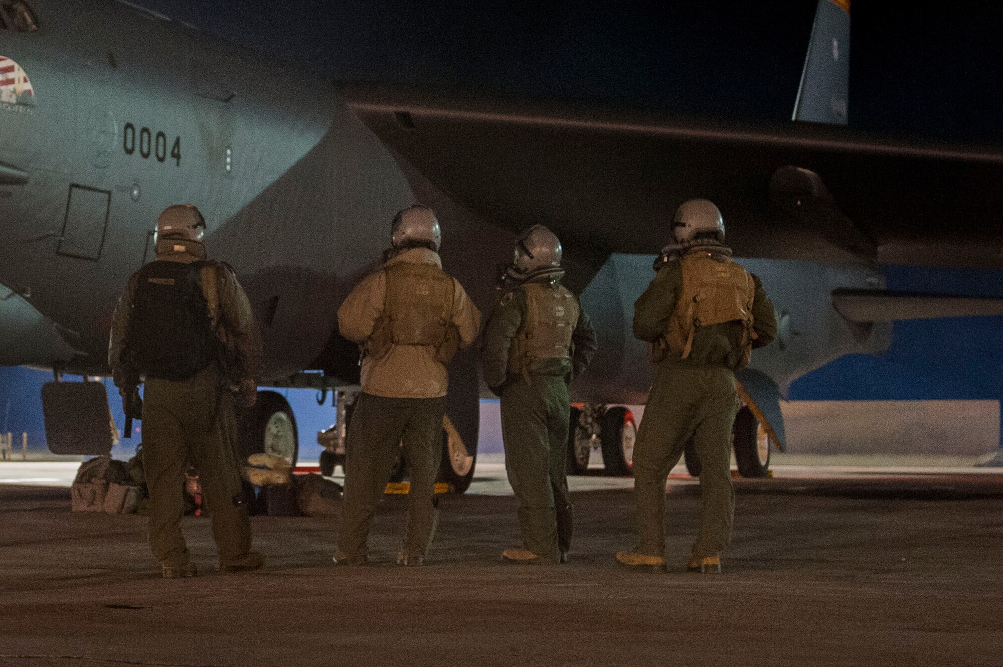 Airmen from Minot Air Force Base, North Dakota completed a sortie to the countries of Chile and Colombia April 2, 2016. The aircrew flew a B-52 Stratofortress 11,154 miles for a total of 26.4 hours to participate in the La Feria Internacional del Aire y del Espacio 2016 Air Show in Santiago, Chile for an estimated 60,000 people.  The Airmen also participated in a planned intercept exercise with a SR-560 Lear Jet and two F-21 Kfir fighter jets in Colombia with the Colombian Air Force. (U.S. Air Force photo/Airman 1st Class Jessica Weissman)