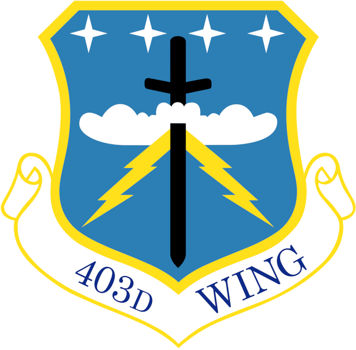 Shield of the 403rd Wing, Keesler Air Force Base, Miss. (U.S. Air Force illustration)