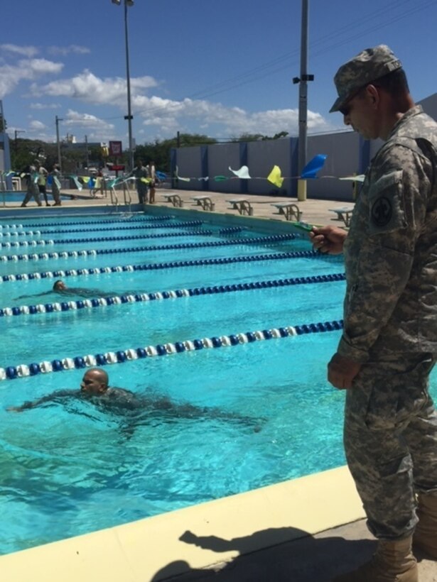 Soldiers from the 1st Mission Support Command, the Reserve Officers Training Corps, Puerto Rico National Guard and the Miami Recruiting Battalion participated at the German Armed Forces Proficiency Badge (GAFPB) test in Ponce, Puerto Rico on 18-20 March 2016.