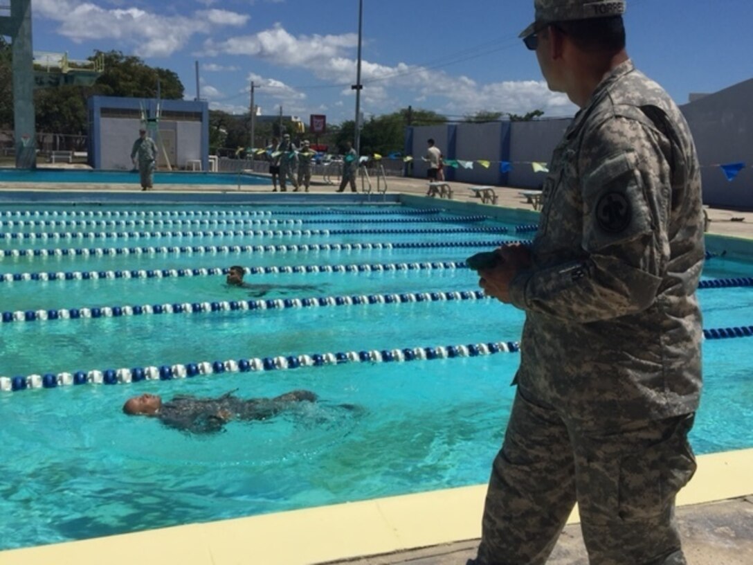 Soldiers from the 1st Mission Support Command, the Reserve Officers Training Corps, Puerto Rico National Guard and the Miami Recruiting Battalion participated at the German Armed Forces Proficiency Badge (GAFPB) test in Ponce, Puerto Rico on 18-20 March 2016.