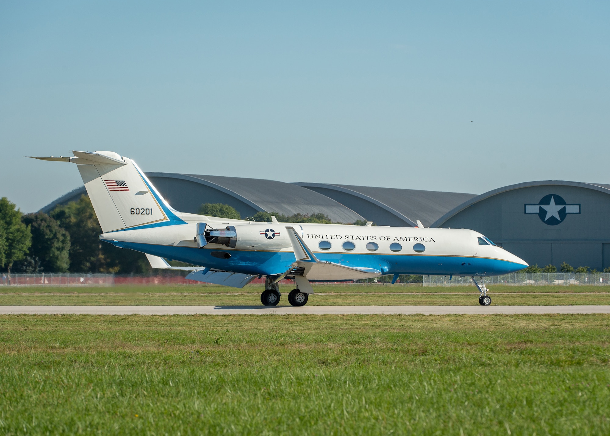 DAYTON, Ohio -- Gulfstream Aerospace C-20B at the National Museum of the United States Air Force. (U.S. Air Force photo by Jim Copes)