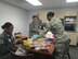 U.S. Air Force Airmen assigned to Davis-Monthan Air Force Base, build spring baskets for pediatric patients, March 23, 2016. (Courtesy photo)