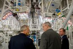 On his last trip to the West Coast, Deputy Secretary of Defense Bob Work was briefed on the function and capability of the National Ignition Facility as he toured the Lawrence Livermore National Laboratory in Livermore, Calif., during a visit Aug. 5, 2015. Photo by Master Sgt. Adrian Cadiz