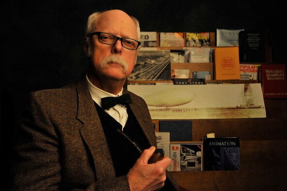 Mark Morgan, an Air Mobility Command historian, poses for a photo at Scott Air Force Base, Illinois. (U.S. Air Force photo by Senior Airman Tristin English)