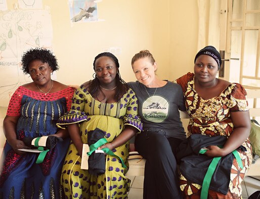 Leia Johnson sat and talked with community leaders, doctors and World Relief staff members during her visit to Africa in March, 2016. Part of Johnson’s goal to helping women in warzones was to build peace on a personal level with the women. (Courtesy photo by Chelsea Hudson Photography)