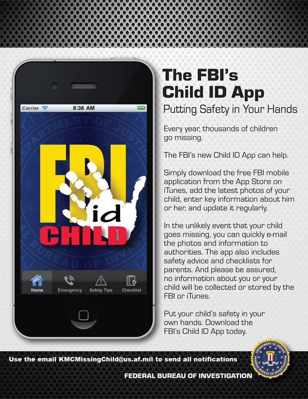 FBI's missing children's app available to KMC > Ramstein Air Base