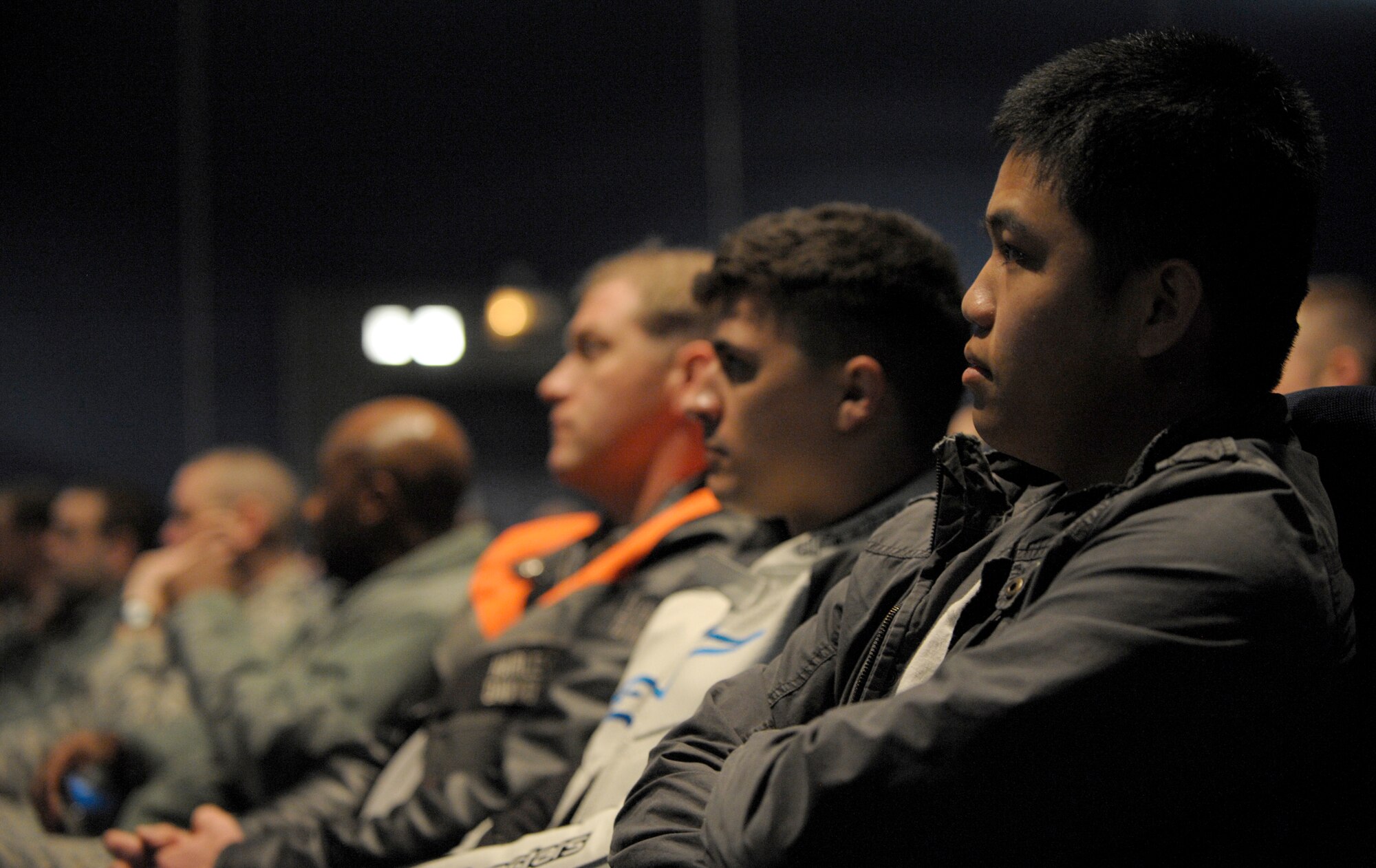 Motorcycle riders from the Kaiserslautern Military Community attend an annual pre-season motorcycle safety briefing April 1, 2016, at Ramstein Air Base, Germany. There are approximately 500 riders registered in the KMC, who may begin to ride as the weather warms up. (U.S. Air Force photo/Staff Sgt. Timothy Moore)