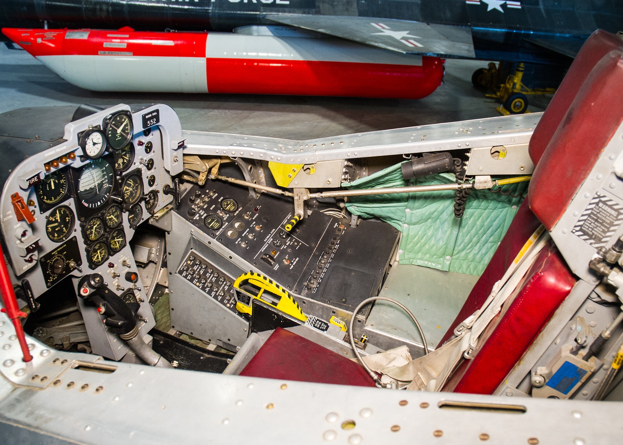 DAYTON, Ohio -- Martin X-24A cockpit view in the Space Gallery at the National Museum of the United States Air Force. (U.S. Air Force photo by Ken LaRock)
