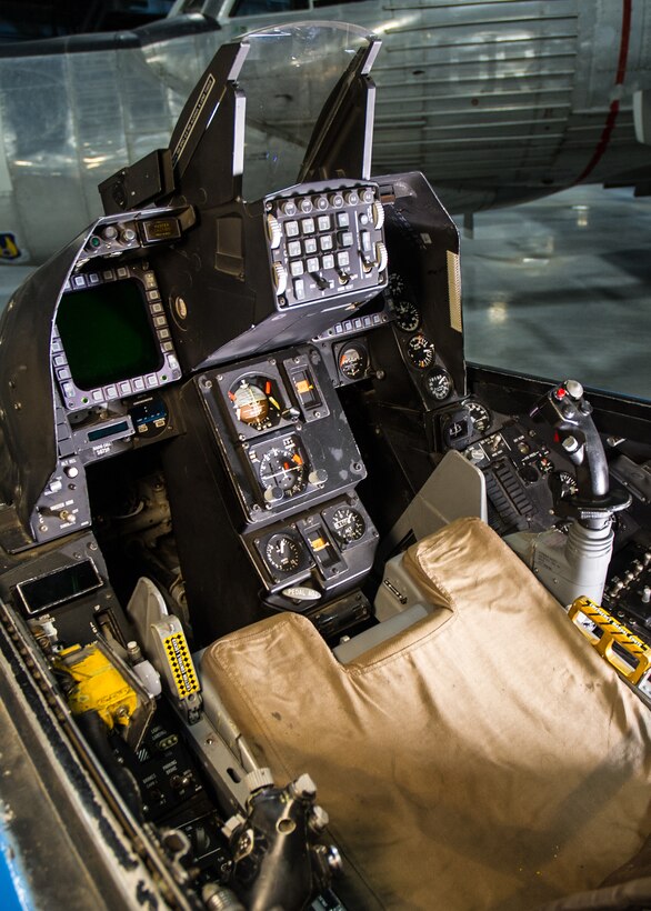 DAYTON, Ohio -- General Dynamics NF-16A AFTI cockpit view in the Research & Development Gallery at the National Museum of the United States Air Force. (U.S. Air Force photo by Ken LaRock)
