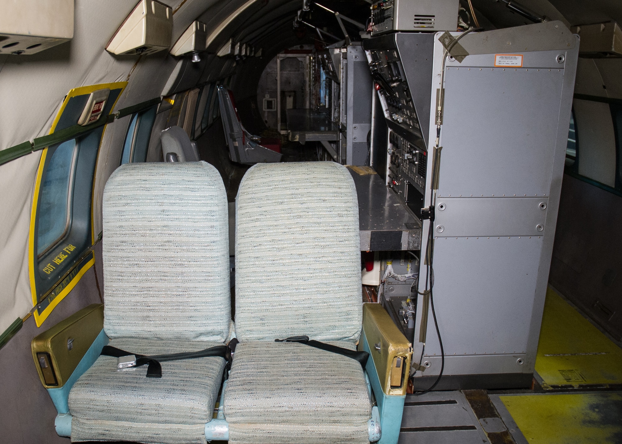 DAYTON, Ohio -- Convair NC-131H Total In-Flight Simulator (TIFS) interior view in the Research & Development Gallery at the National Museum of the United States Air Force. (U.S. Air Force photo by Ken LaRock)
