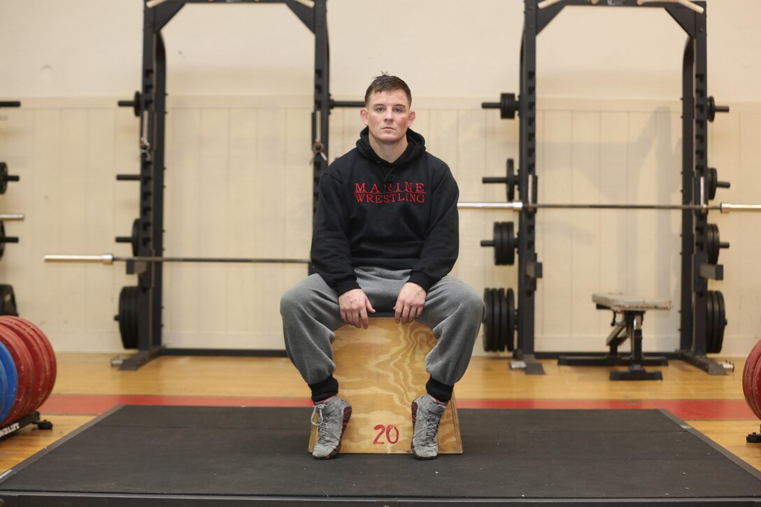 Capt. Bryce Saddoris, a ground supply officer 2nd Marine Logistics Group, was named the Marine Athlete of the Year for 2015. Saddoris is the officer in charge and also a competitor for the All Marine wrestling team