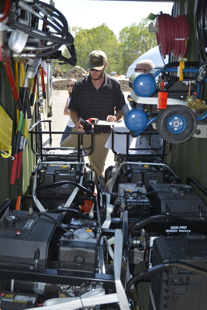 Airfield Damage Repair kits provide new capabilities for the Air Force. Included in the kits are ERDC-developed technologies like airfield matting and anchoring systems, as well as power generation for hydraulic, pneumatic and electric tools. 