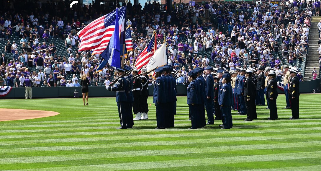 Rockies salute military on opening day