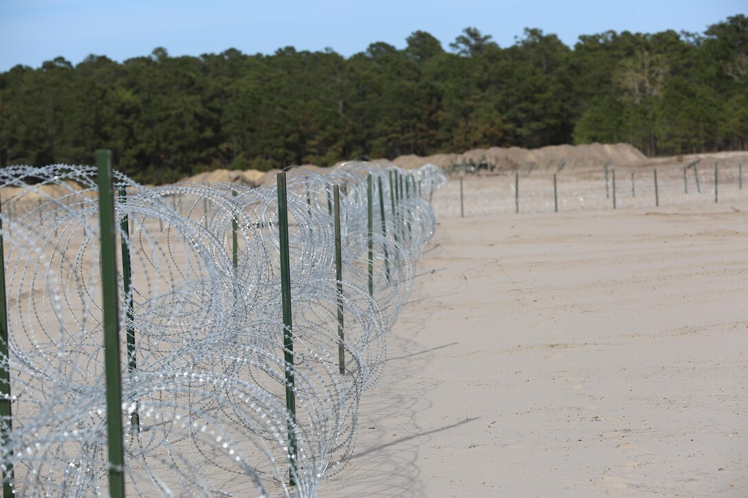 2nd Combat Engineer Battalion, 2nd Marine Division constructs various fortifications and defensive positions during their annual Marine Corps Combat Readiness Evaluation on Camp Lejeune, N.C., April 4-8, 2016. The training helped reinforce the battalion’s mission to provide close combat engineer support to the 2nd Marine Division in order to enhance their mobility, counter-mobility, and survivability. (U.S. Marine Corps photo by Cpl. Shannon Kroening/ Released)