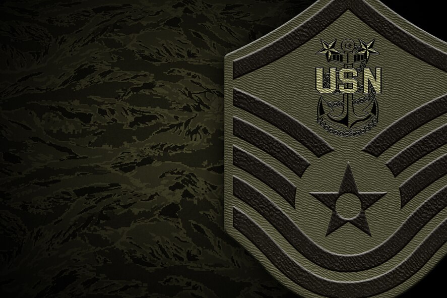 The Navy Center for Information Dominance Detachment on Goodfellow Air Force Base invited Air Force senior NCOs to participate in CPO 365, a year-round training initiative that Chief’s Messes throughout the Navy take on to prepare first class petty officers to become chiefs. (U.S. Air Force graphic by Senior Airman Devin Boyer/Released)