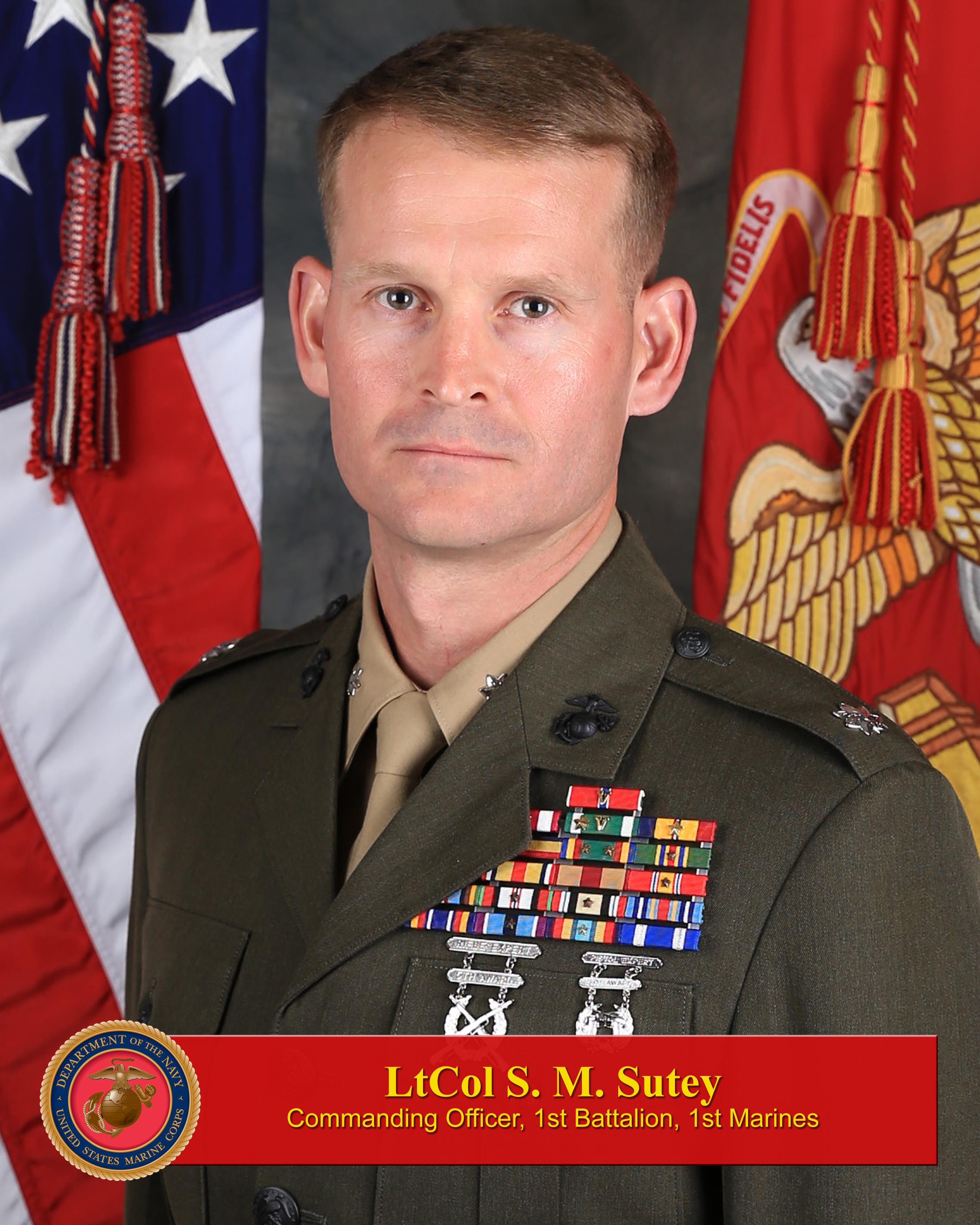 Lieutenant Colonel Steven Sutey > 1st Marine Division > Leaders
