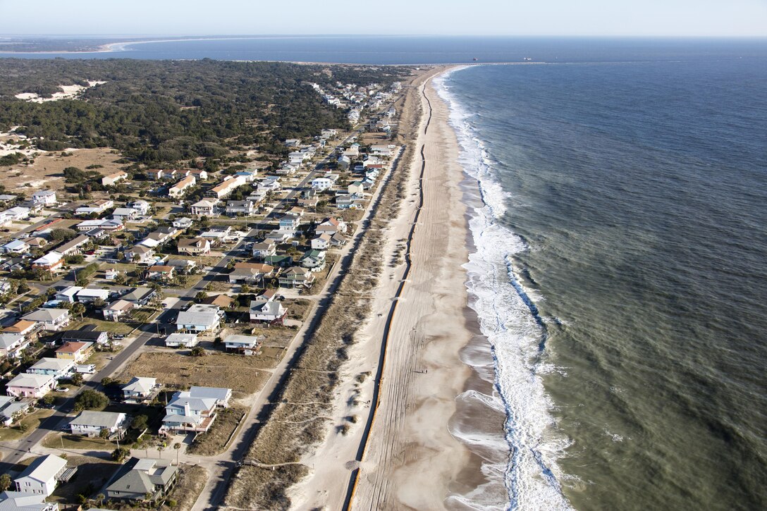 Dredged material removed from the Kings Bay Entrance Channel was recently placed on Nassau County beaches.  

Regional Sand Management at Kings Bay supports the beach project at Nassau County saving millions annually through the beneficial use of dredged material.